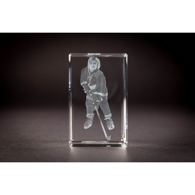 Beveled Rectangle Crystal Award (2 x 2 x 3 1/8")