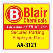 White Reflective Square Parking Permit Decal (3"x 3")