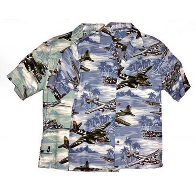 Hawaiian Tropical Military Print Shirt