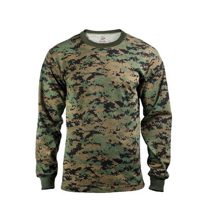 Woodland Digital Camouflage Long Sleeve T-Shirt (4XL)