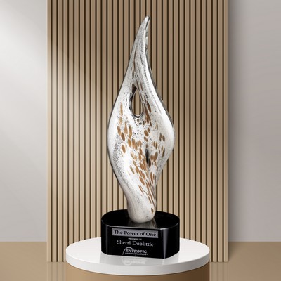 White Swirl Award 15"