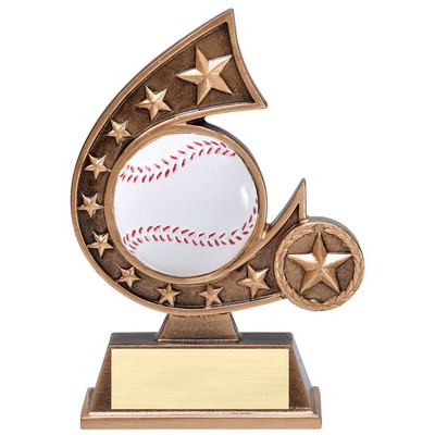 Comet Series Resin Baseball Award - 5 3/4" Tall