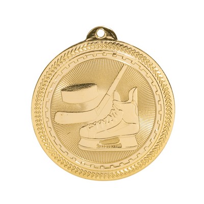 2" Hockey Stock BriteLaser Medal