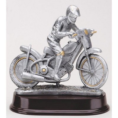 Dirt Bike Racing Resin Award 8" tall - Clearance Item - Limited Quantity