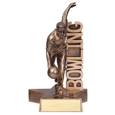 8.5" Male Bowling Billboard Resin Series Trophy