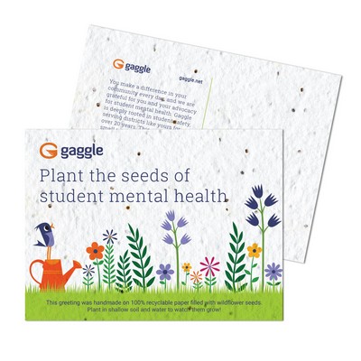 Plantable Postcard Embedded w/Wildflower Seeds (4''x5.5'')