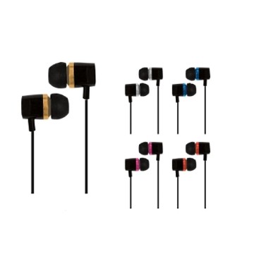 Metal Stereo Earbuds w/Built In Mic