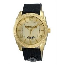 ABelle Promotional Time Maverick Men's Gold Watch w/ Canvas Strap