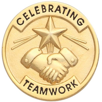 1" Celebrating Teamwork Award Pin