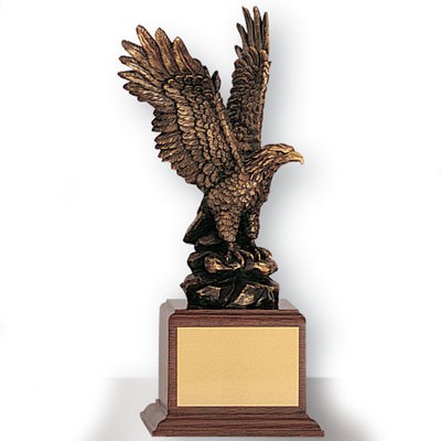 12" Brass Electroplated Eagle Trophy