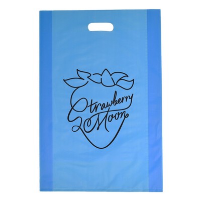 Frosted Ocean Blue Colored Poly Merchandise Bag/ 2.5 Mil ( 14"x3"x21")