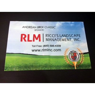 Golf Course Flag Custom - Double Sided 3PLY 300D - Pole Tube Sleeve.