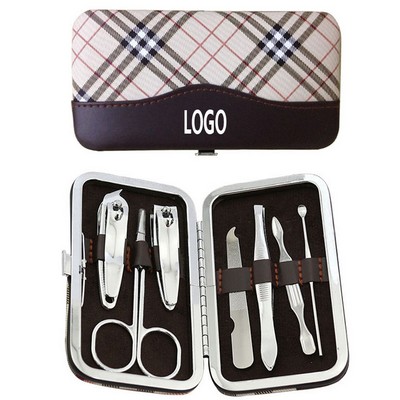 Portable Carbon Steel Nail Art Manicure Set (7 Pieces)