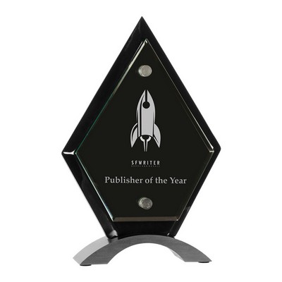 8½" Diamond Black Finish Acrylic Standup Award