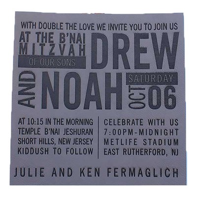 4" x 5" - Premium Leatherette Invitations