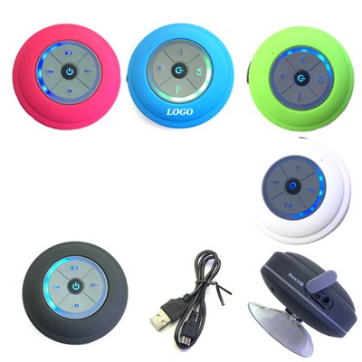 Waterproof Bluetooth Speaker w/LED Lights