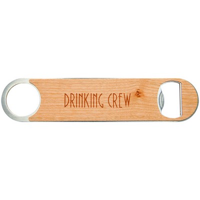 1.5" x 7" Bottle Opener w/Wood Veneer