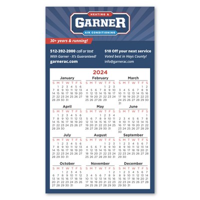 Calendar Square Corner Magnet 3 1/2 x 6