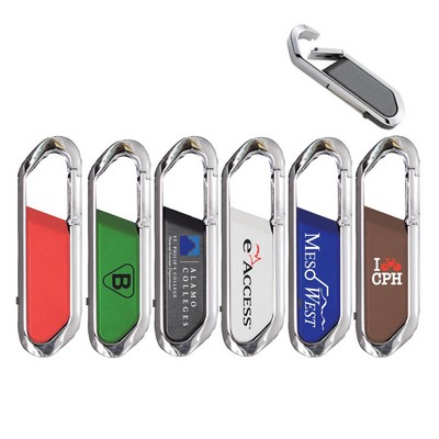 512MB Flipout Carabiner USB Flash Drive