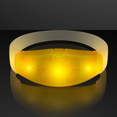 Yellow LED Steady Illumination Stretch Bracelet - BLANK