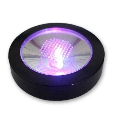 LED Light Round Rotating Bottle Coaster