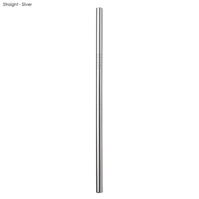 Stainless Steel Straw 8MM x 215MM - Silver