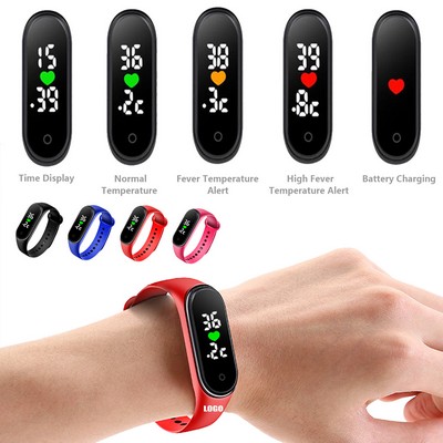 Bracelet Thermometer With Watch