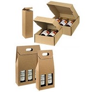 Tawney Texture Ribbed Italian Wine Bottle Vertical Box