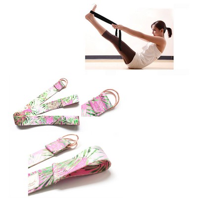 Full Color Exercise Yoga Belt Strap With D-Ring