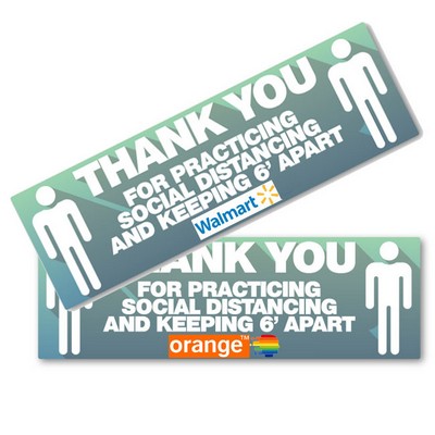 Social Distancing Adhesive Door Decal (22"x 7")