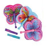 9 1/2" Butterfly Folding Fan