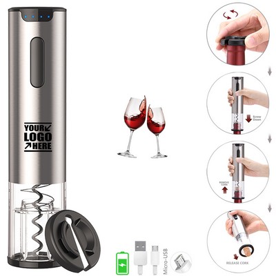 Metal Rechargeable Automatic Electric Wine Opener