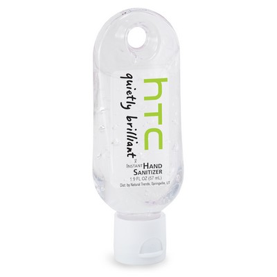 1.9 oz Instant Hand Sanitizer Gel in Keychain Bottle