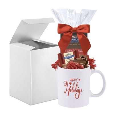 Happy Holidays Cocoa & Chocolate Mug Gift Boxed