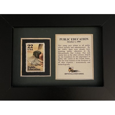 Framed Stamp Gift/Award Celebrating Teachers /Public Education