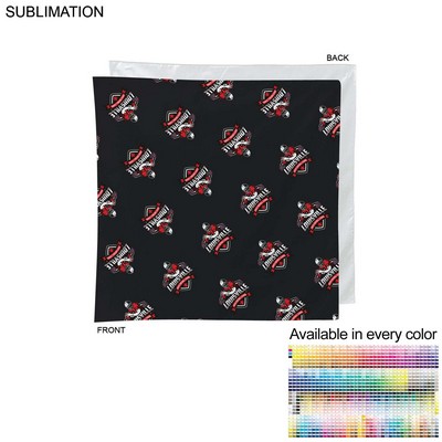 Colored Sublimated Bandana, 22x22, Sublimated Edge to Edge 1 side