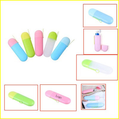 Portable Toothpaste and Toothbrush Travel Case