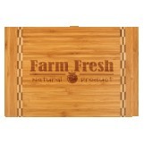 Bamboo Cutting Board w/Butcher Block Inlay (15"x11")