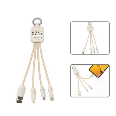 Wheat Straw 4-in-1 Charging Hub