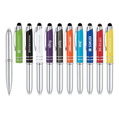 3-in-1 Metal Capped Ballpoint Pen