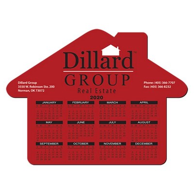 House Shaped Calendar Mouse Pad 1/8" Rubber Base