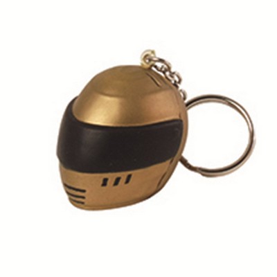 Helmet Shaped Stress Reliever w/Keychain