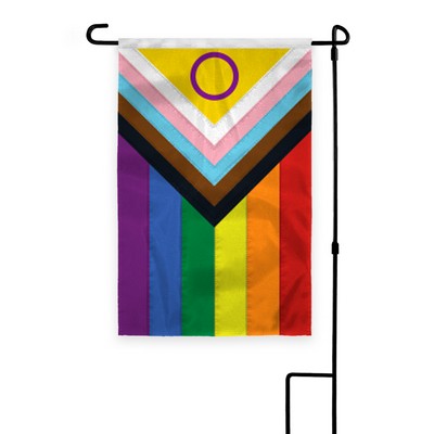 12" x18" 1ply Nylon Intersex Progressive Pride Deluxe Garden