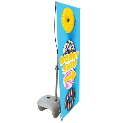 24x71 in. Zeppy Single Sided Outdoor Banner Stand (Graphic Package)