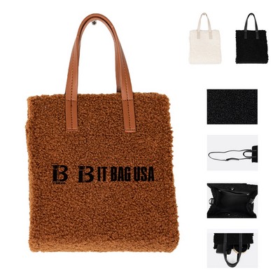 Fleece Sherpa Tote Bag