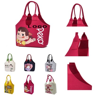 Cartoon Felt Tote Bag