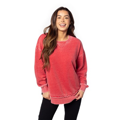 CHICKA D Ladies' Burnout Campus Pullover