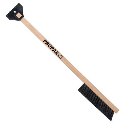 24" Wood Snowbrush W/ Ice Scraper