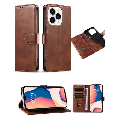 PU Strong Magnetic Phone Wallet Case with Card Holder