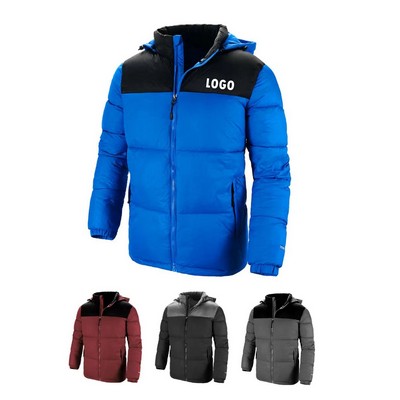 Men Puffer Jacket With Hood